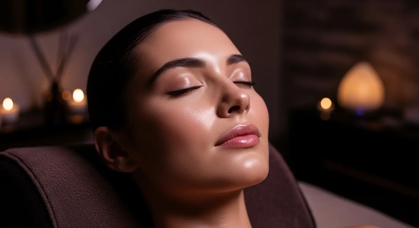 Radiant, glowing skin after a customized facial